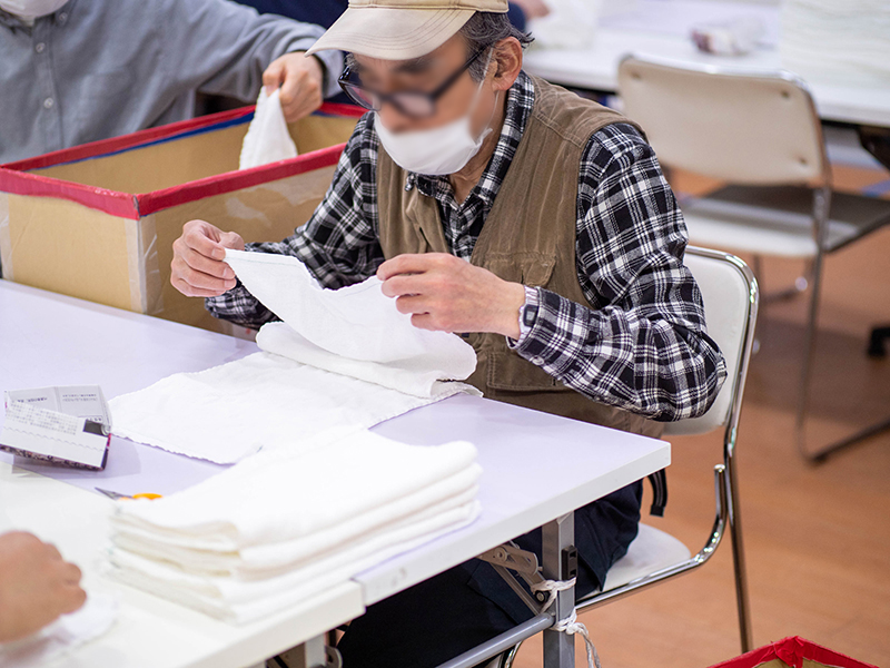 多機能事業所 作業 タオルたたみ